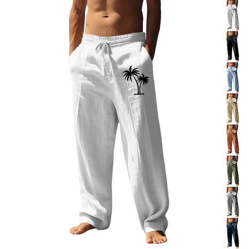 Comfortable beach pants for men with elastic waist and side pockets Amarae