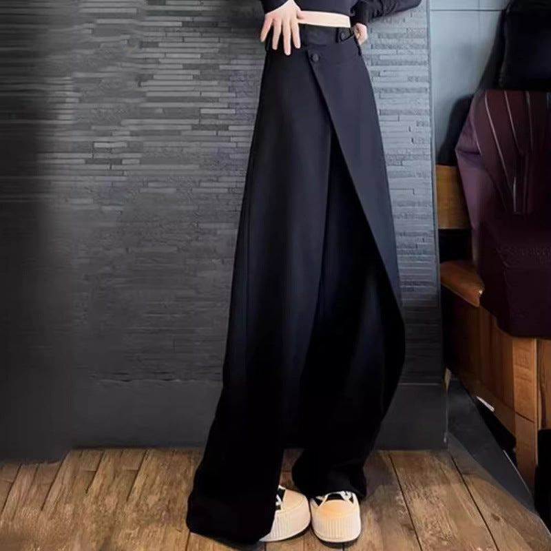 Wide Palazzo pants for women with asymmetric cut Lune London