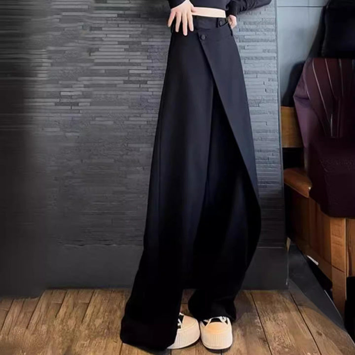 Wide Palazzo pants for women with asymmetric cut Lune London