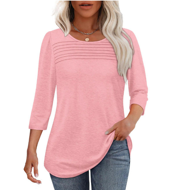 Women’s long sleeve shirt with pleat details Chic & Stil