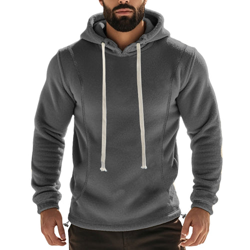 Men's casual hooded fleece sweater with breathable inserts Amarae