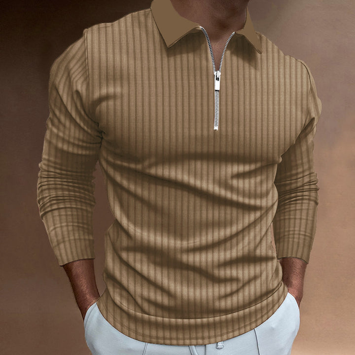Men's polo shirt with elegant zip closure and structured design Lune London