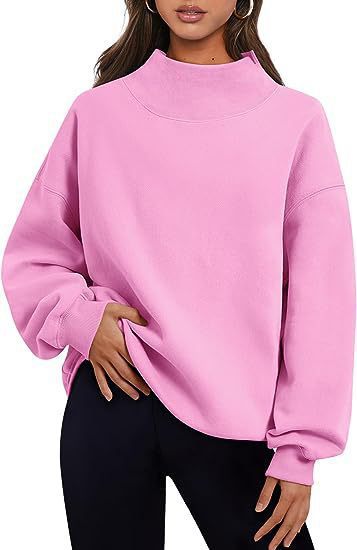 Casual pullover for ladies with high collar and wide sleeves Lune London