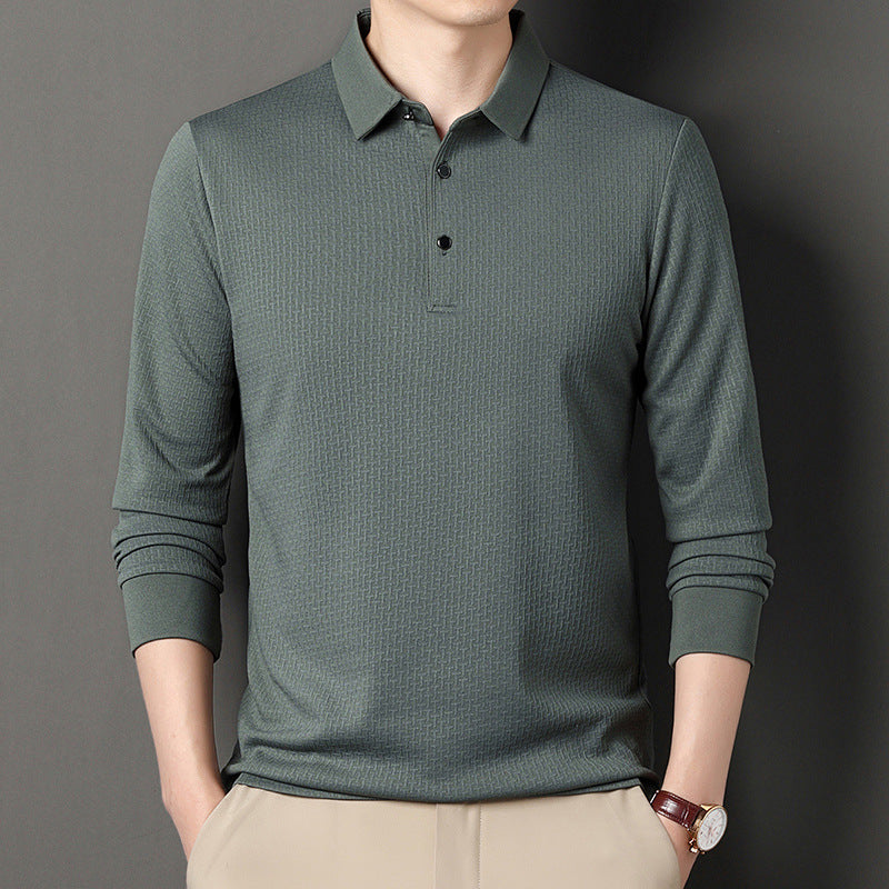 Long sleeve polo shirt for men with structured design and modern cut Lune London