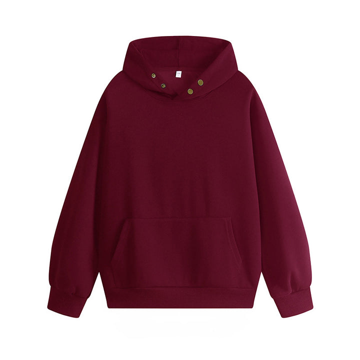 Hooded sweatshirt for women with innovative cut and practical snap buttons Lune London
