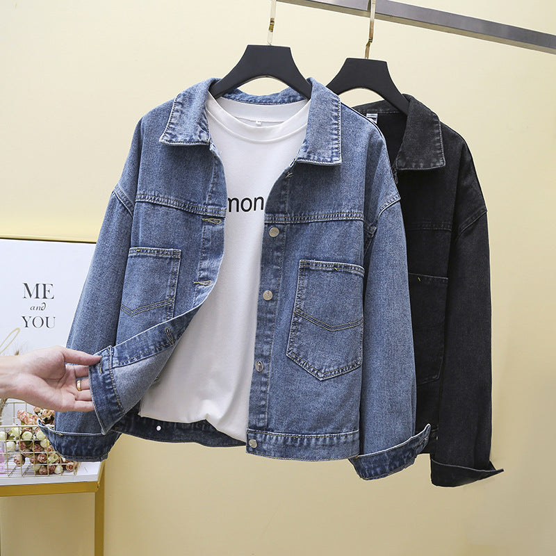 Veste en denim pour femmes avec grandes poches plaquées Chic & Stil