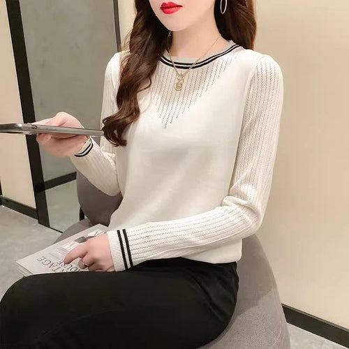 Chemise femme décontractée à manches longues avec motif rayé tendance Chic & Stil