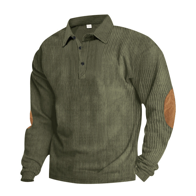 Long sleeve shirt for men with structured design and leather details Lune London