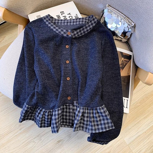 Chemise à manches longues pour femmes avec col et détails en volants Chic & Stil