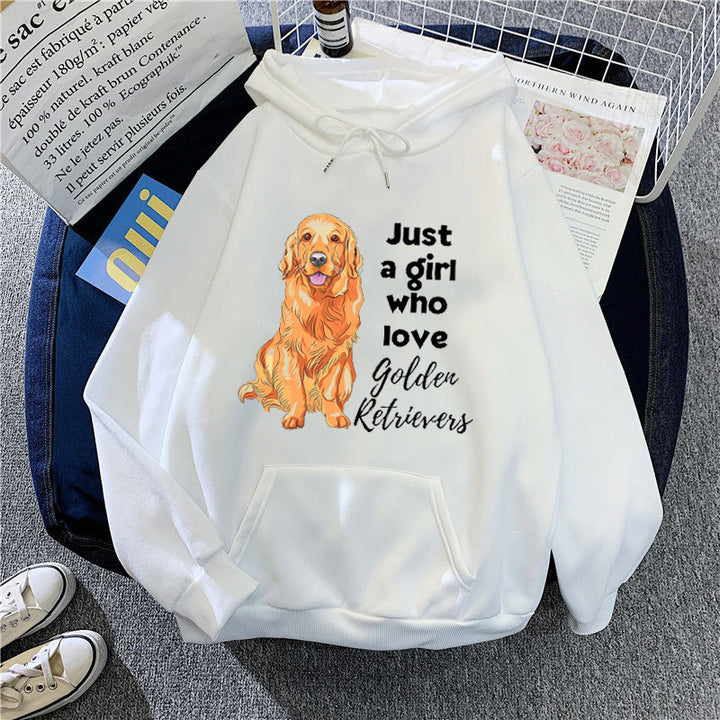 Women's Hoodie with Loving Golden Retriever Motif Chic & Stil