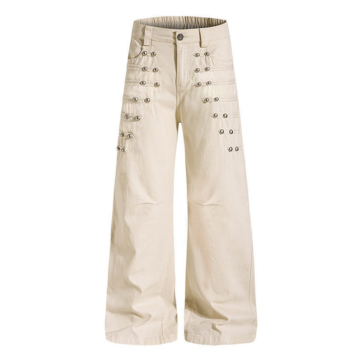 Women High-waisted Wide Culotte Pants with Grommet Detail Amarae