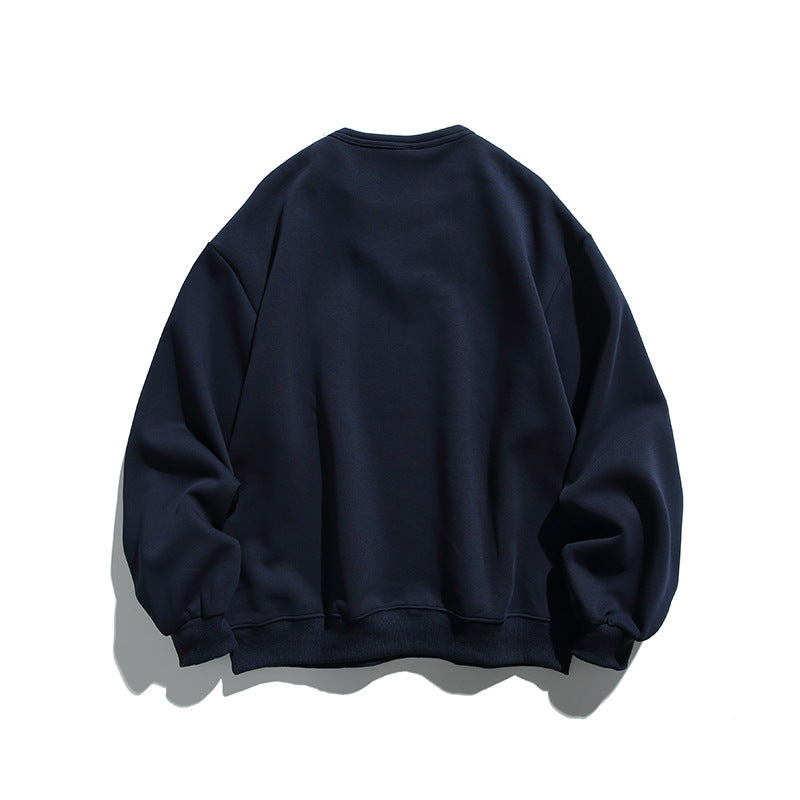 Unisex Oversize Sweatshirt with Layered Collar, Soft Fleece and Statement Print Amarae