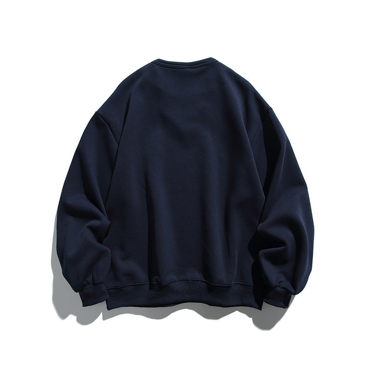 Unisex Oversize Sweatshirt with Layered Collar, Soft Fleece and Statement Print Amarae
