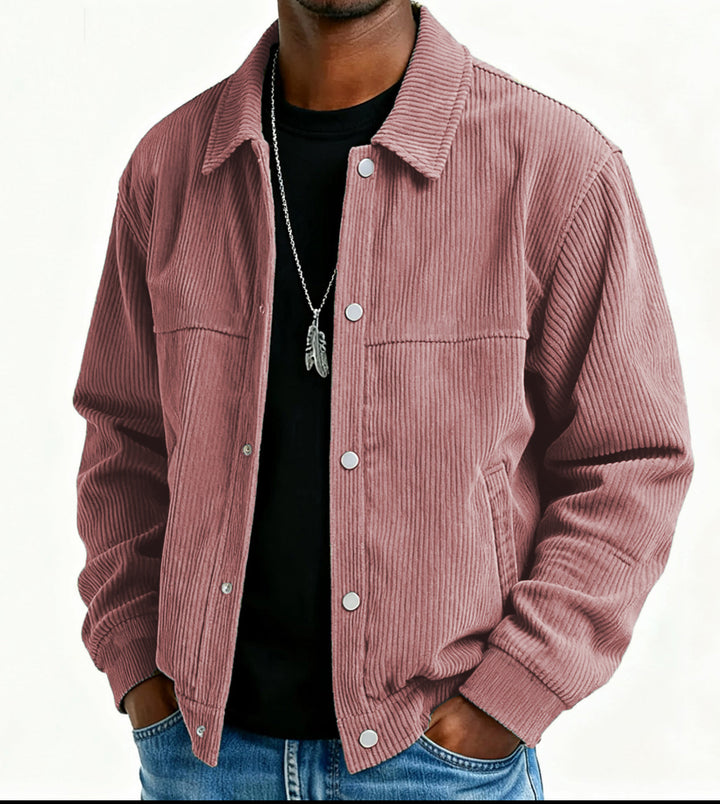 Men's cord jacket with pockets and quilted design Lune London