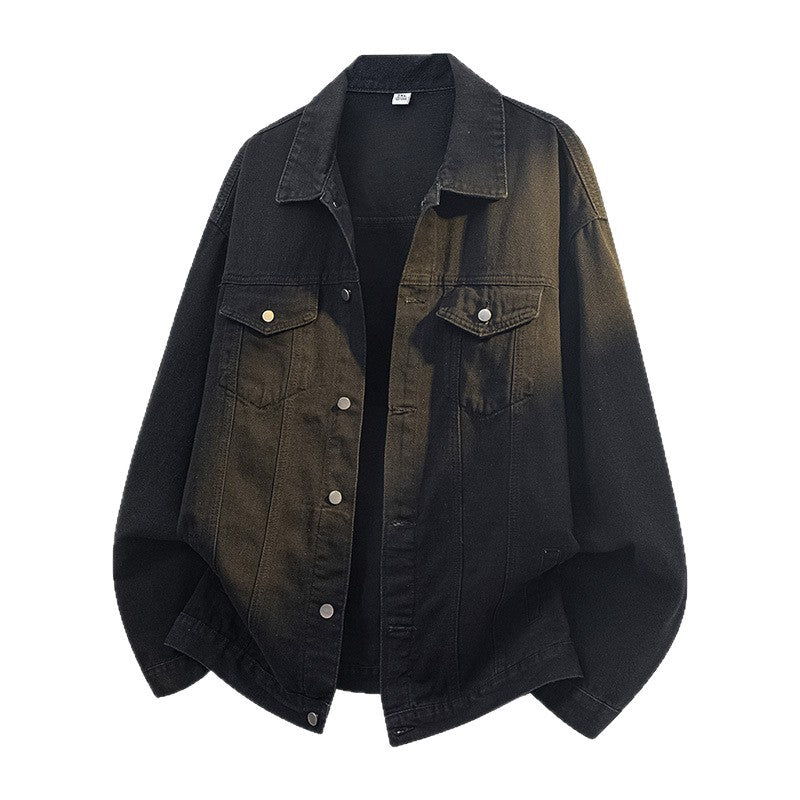 Ladies Oversize Jean Jacket with Color Gradient Amarae