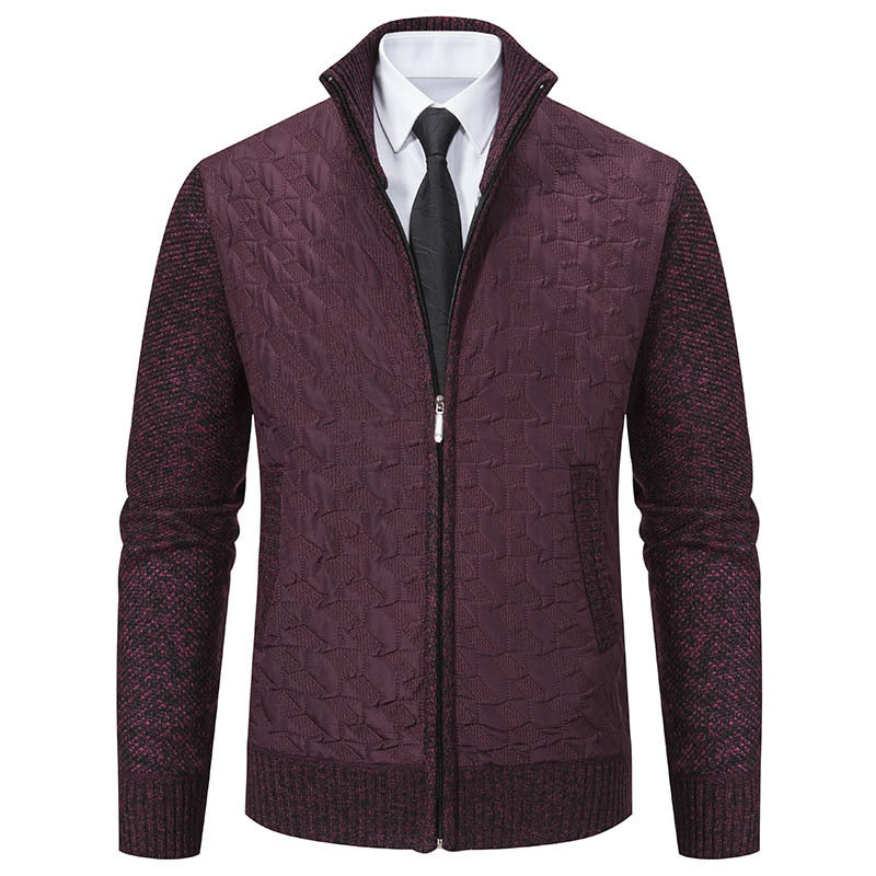 Elegant hybrid jacket for men with quilted design and refined knitted sleeves Lune London
