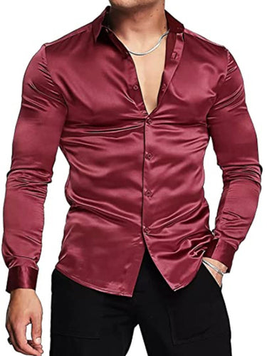 Men's Elegant Chic Satin Shirt
