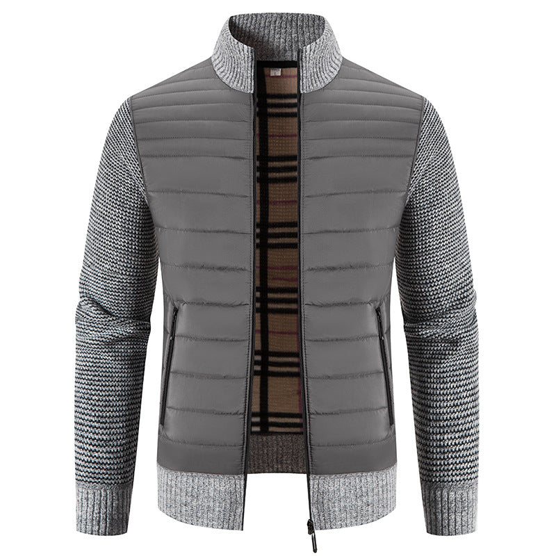 Casual quilted jacket for men with knit sleeves Lune London