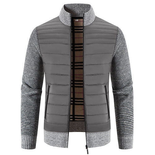 Casual quilted jacket for men with knit sleeves Amarae