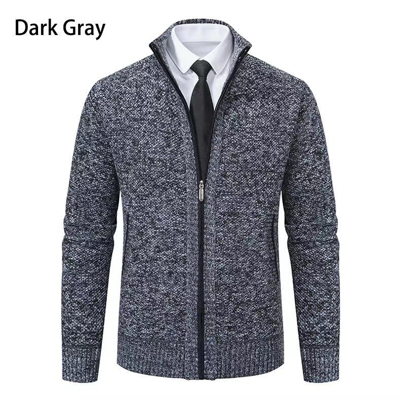 Trendy knitted jacket for men with zip and practical pockets Lune London