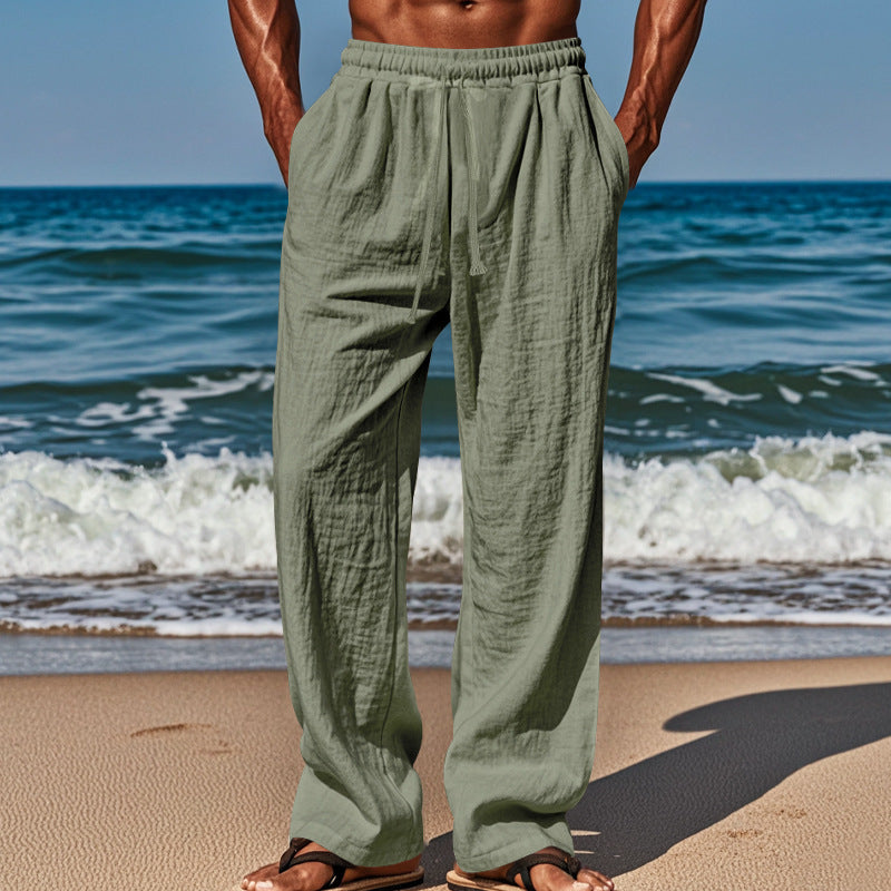 Light beach pants for men with elastic waistband Lune London