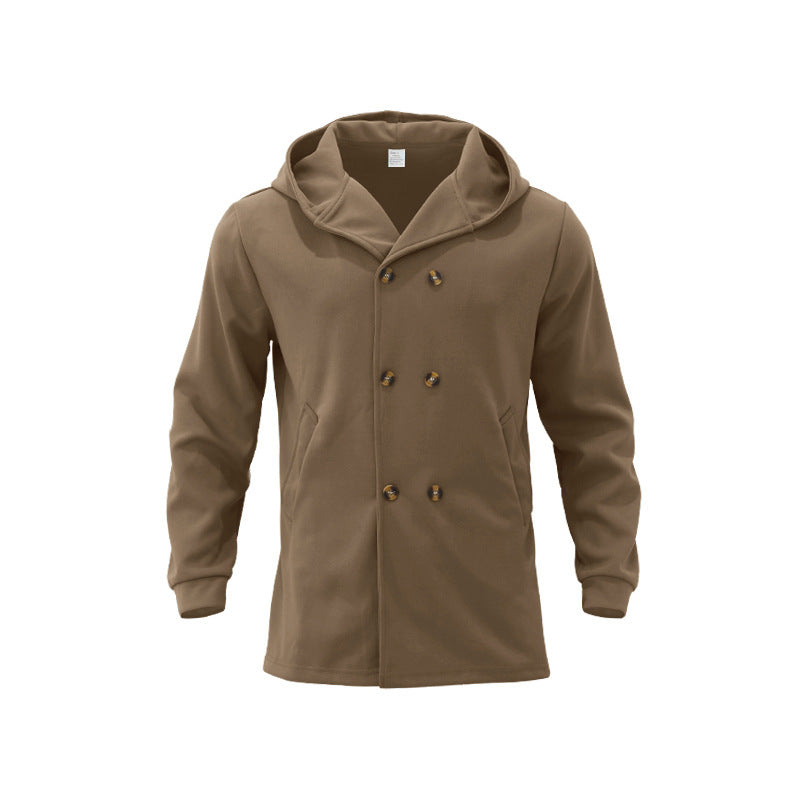 Trendy coat for men with hood and double-breasted Lune London