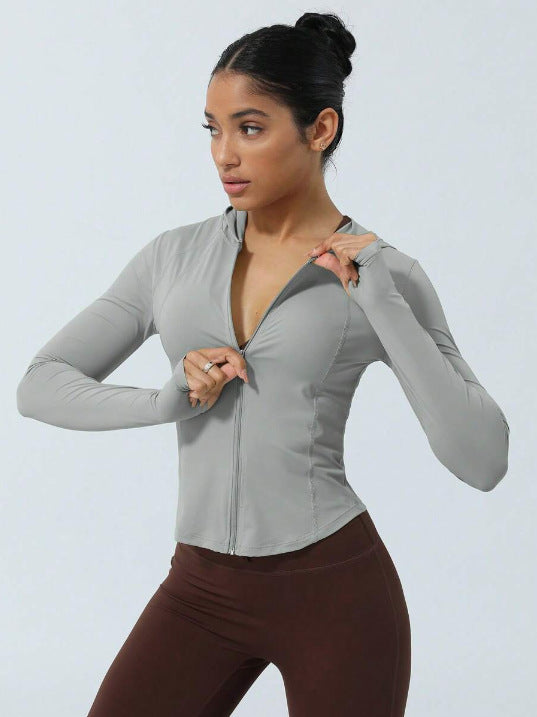 Women's sports jacket with practical thumb holes and an athletic cut Lune London