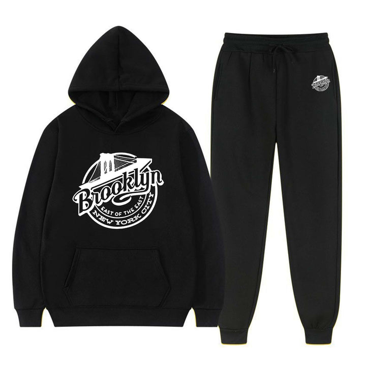 Women's leisure sweat suit with stylish Brooklyn print Chic & Stil