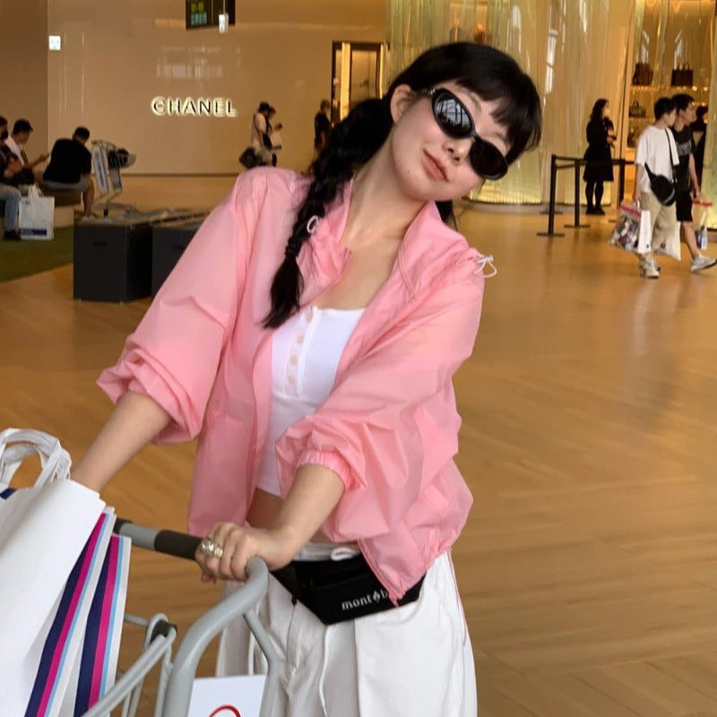 Veste coupe-vent transparente légère pour femmes Chic & Stil