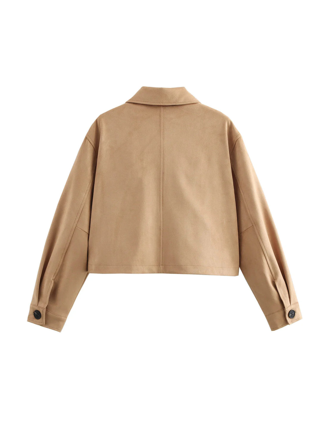 Cropped jacket for women in high-quality faux suede with large pockets Lune London