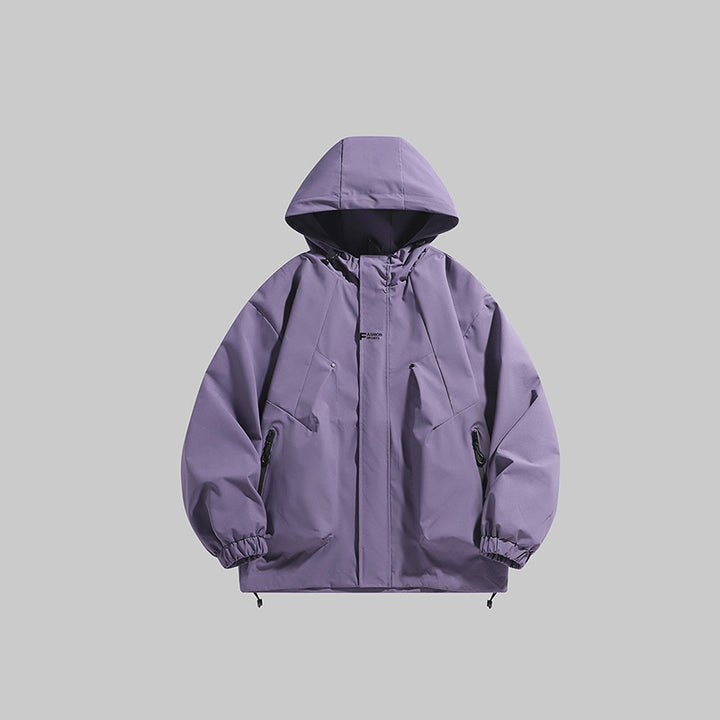 Multifunctional winter jacket for men with insulating fleece lining and adjustable hood Lune London