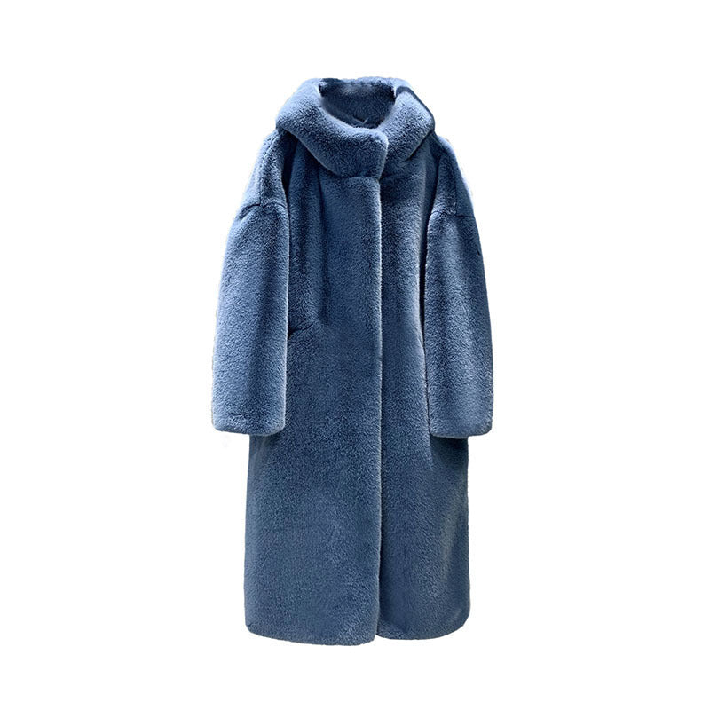 Doudou coat for women with soft plush hood Lune London