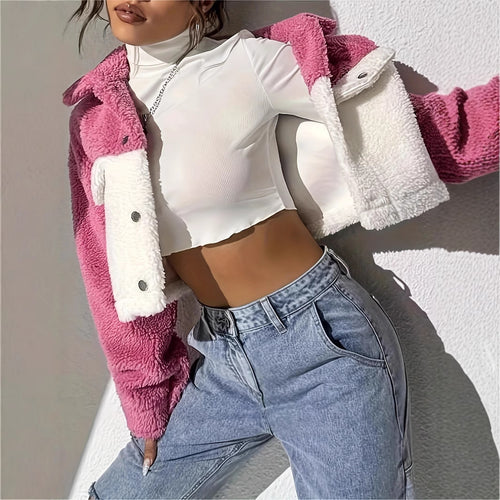 Oversized fleece jacket for women with pockets Amarae