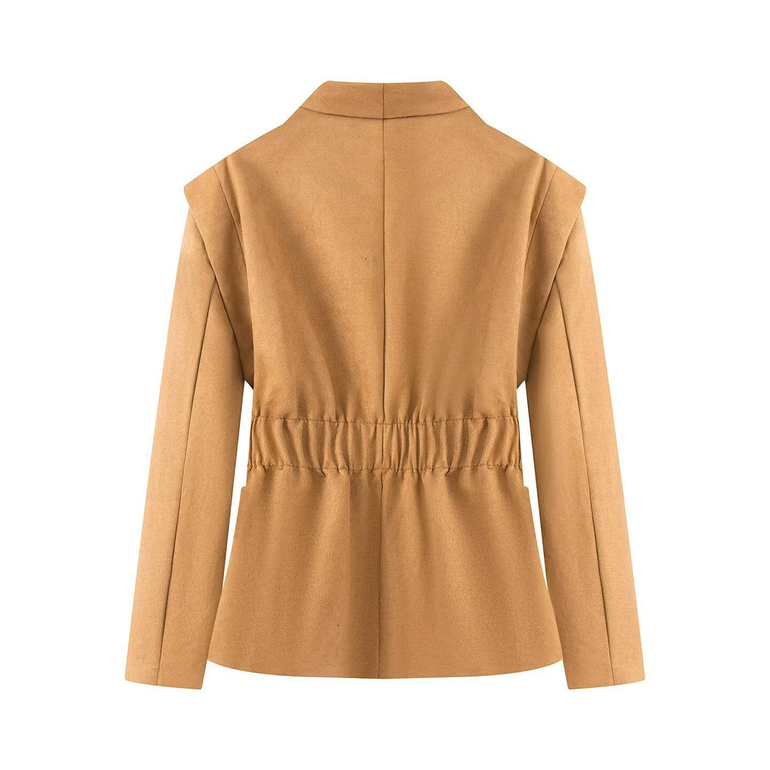 Elegant blazer jacket for women with classic cut and patch pockets Lune London