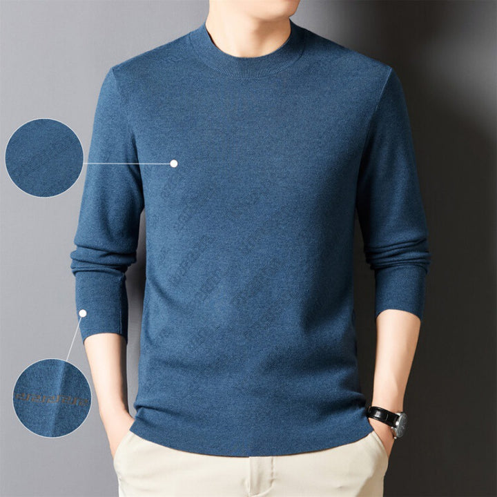Elegant crew neck sweater for men in high-quality cotton blend Lune London