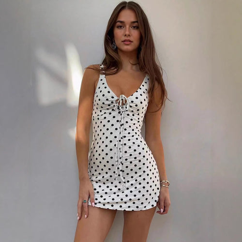Women's Short Sleeve Summer Dress with Knot Closure Amarae