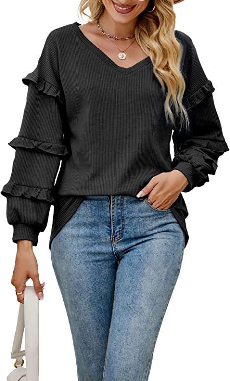 Women's sweatshirt with ruffle details Lune London