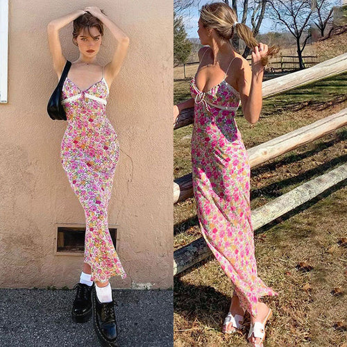 Chic floral slip dress for women