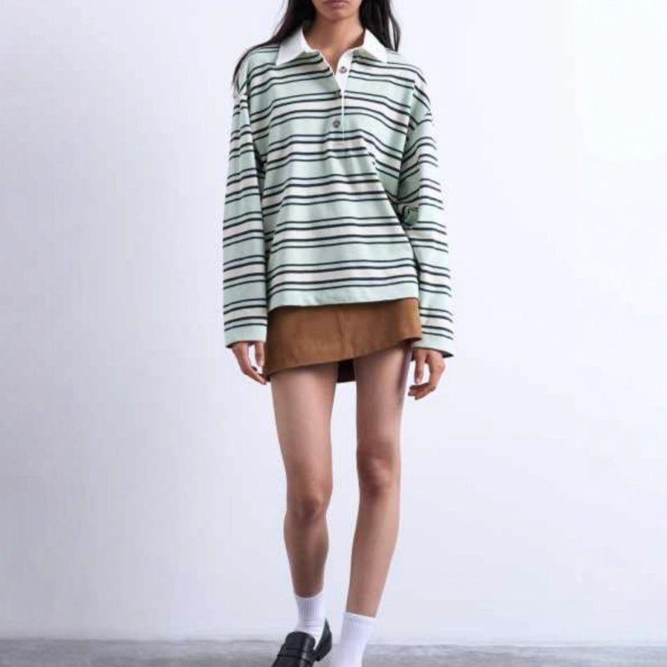Loose striped casual sweater for ladies Lune London