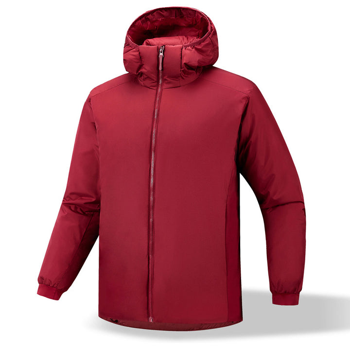 Insulated functional jacket for men with ergonomic cut and versatile hood Lune London
