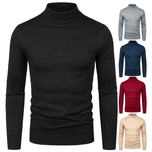 Elegant turtleneck sweater for men in fine cotton blend Amarae