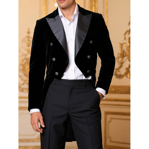Men's Elegant Velvet Jacket with Extravagant Accents Amarae