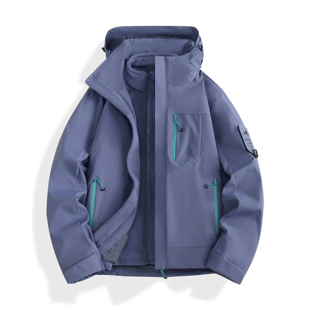 Women's two-layer softshell parka with removable fleece lining and waterproof zippers Amarae