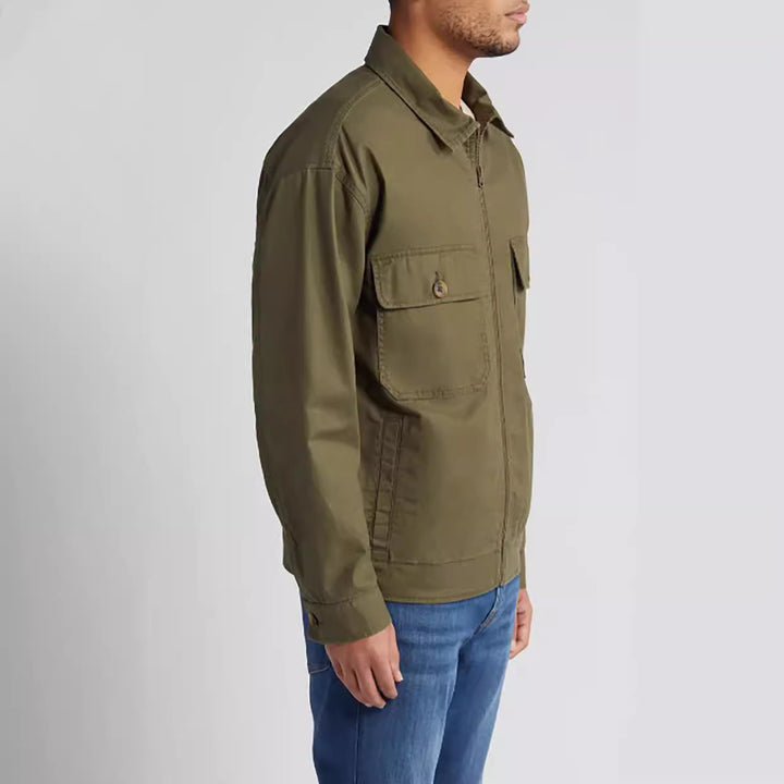 Modern design utility jacket for men with practical pockets Lune London