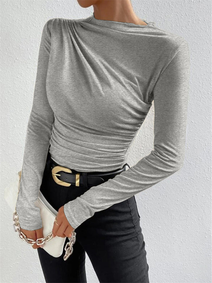 Long sleeve shirt for women with a refined draped design Lune London