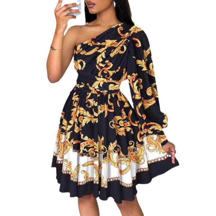 Lune London asymmetrical floral mini dress for women