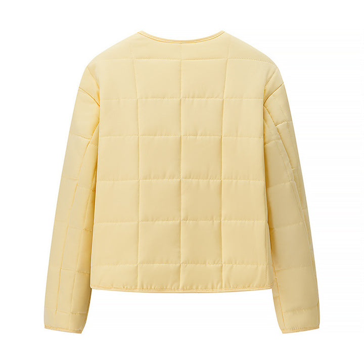 Quilted transitional jacket for women with button closure and functional pockets Lune London
