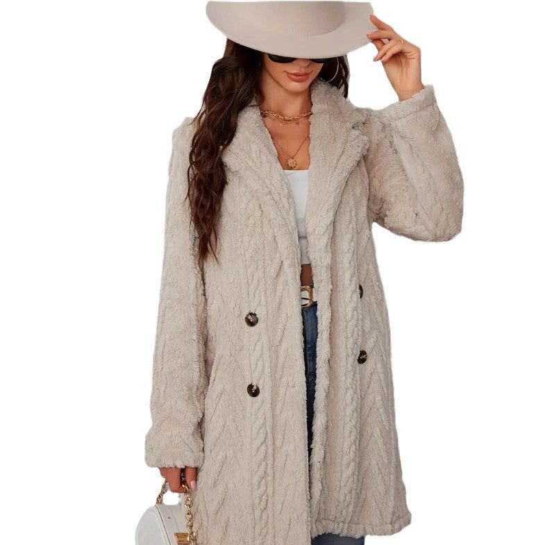 Women Comfortable Plush Coat Amarae