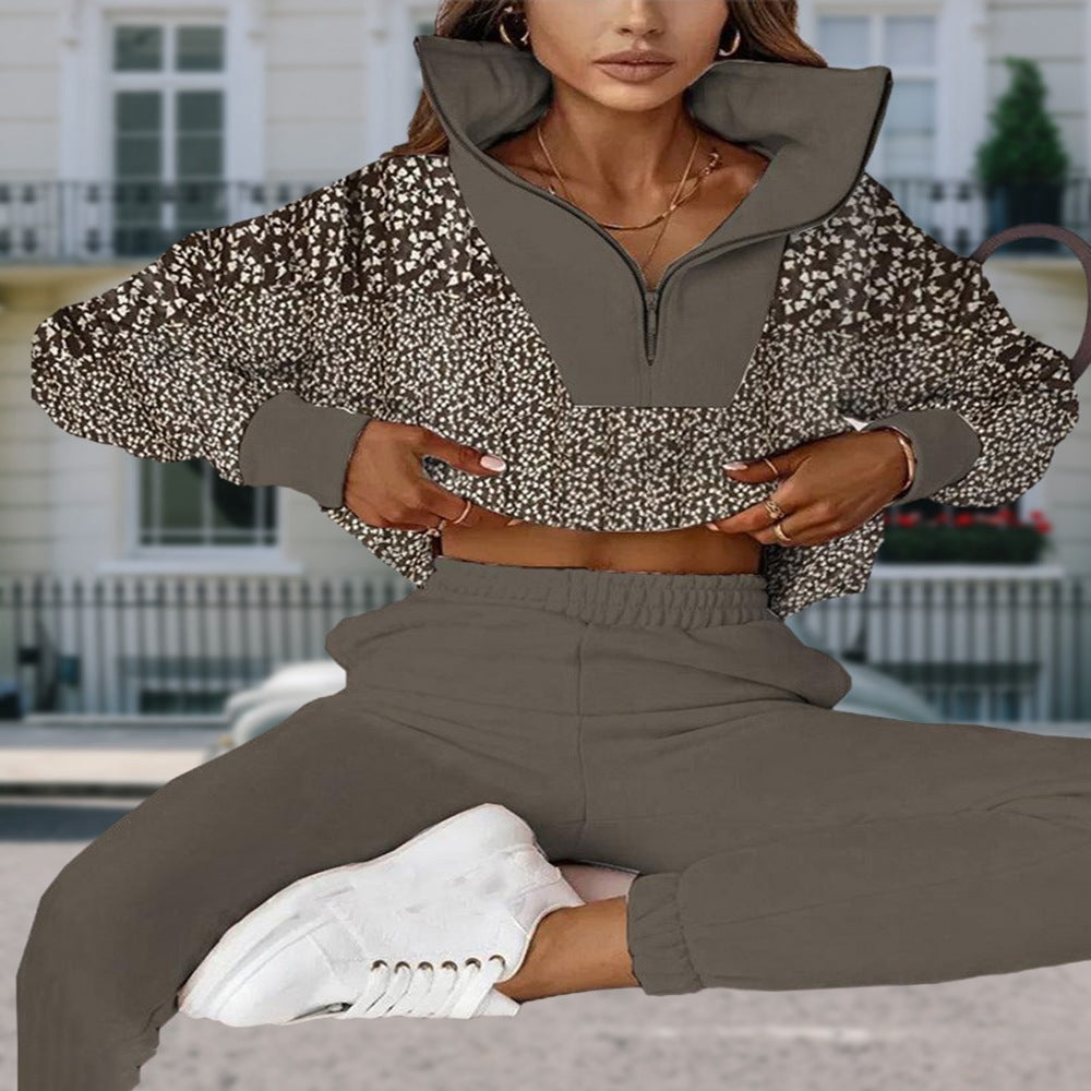 Sweat-shirt décontracté pour femme avec détails de motif moderne Chic & Stil