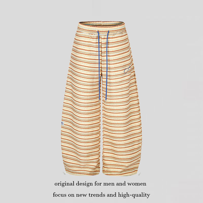 Women's Wide Palazzo Lounge Pants with Drawstring Waist and Adjustable Hem Cords Amarae